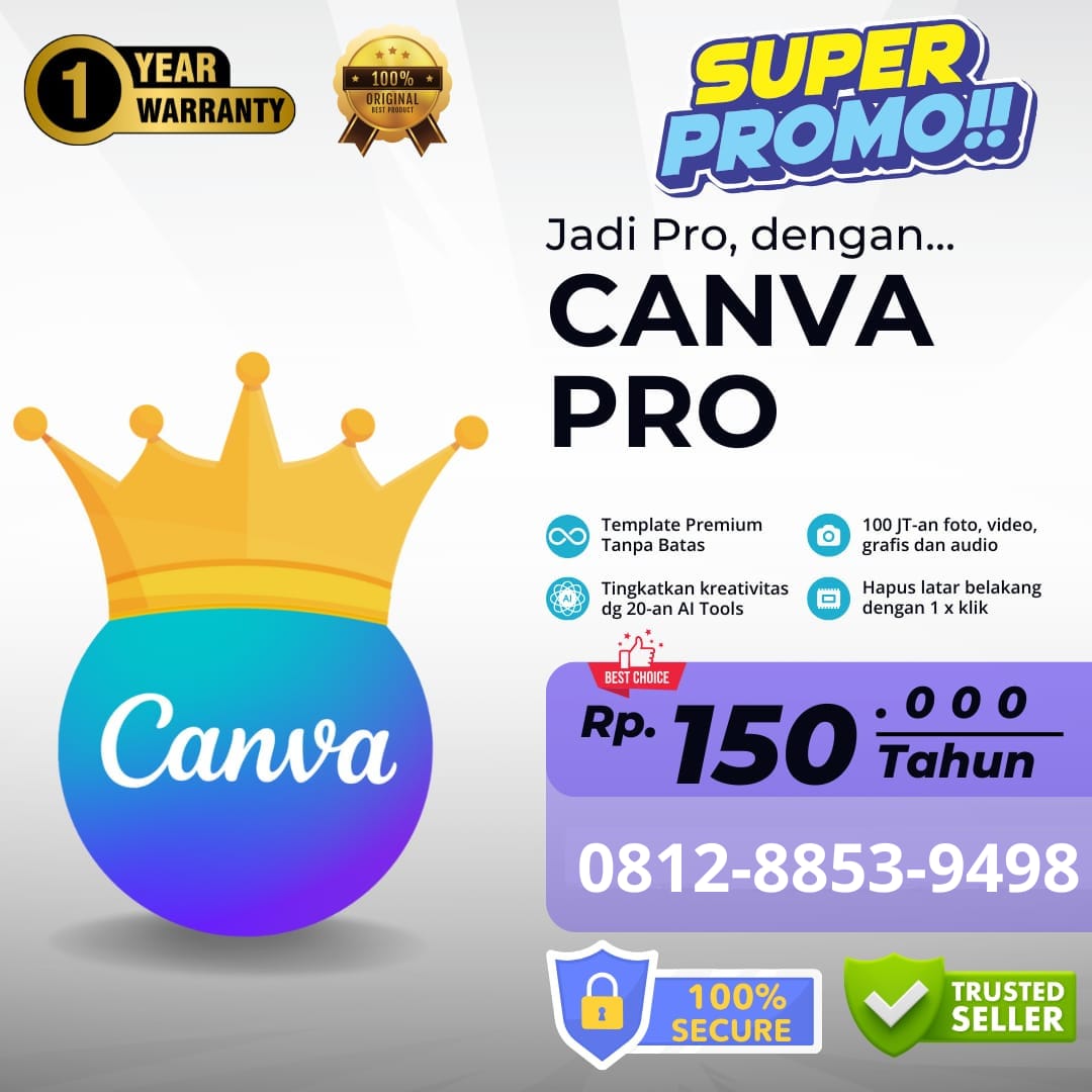 Canva Pro Murah 1 Tahun – Template & AI Unlimited